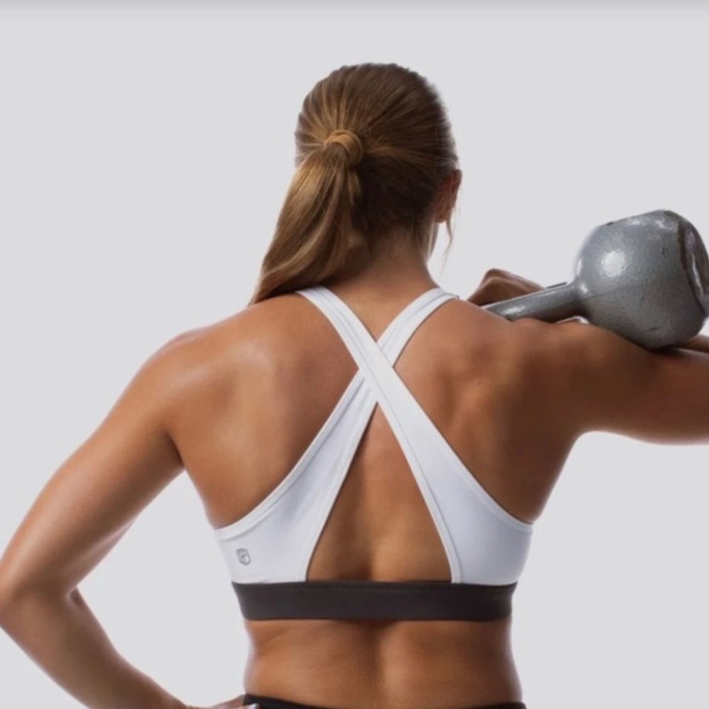 Born Primitive Charcoal and White Sports Bra